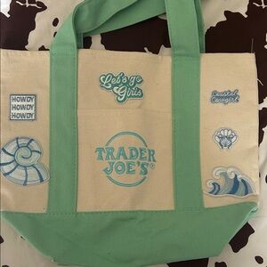 Green and Cream Tote Bag